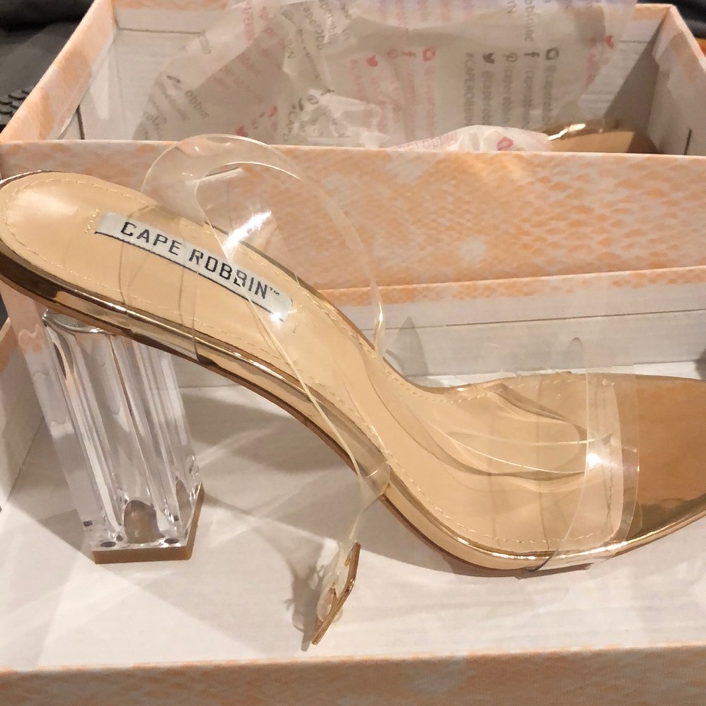 Cape Robbin Clear Chunky Heels